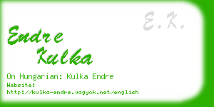 endre kulka business card